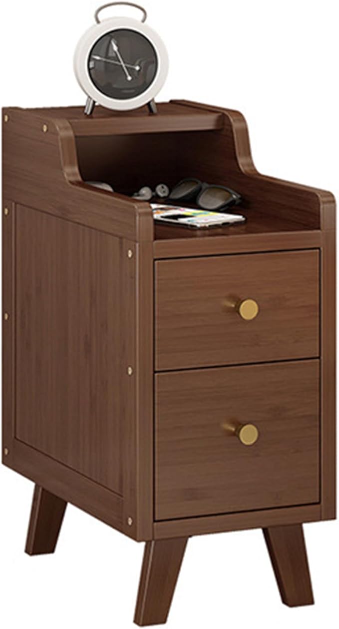 730 HOUSE - Retro Modern Two-Drawer Nightstand | Multi-Functional Storage Side Cabinet