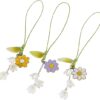 730 HOUSE - Fresh Floral Lily-of-the-Valley Charm Phone Straps, 3-Pack, Stylish and Cute for Phones, Keychains, and Accessories.