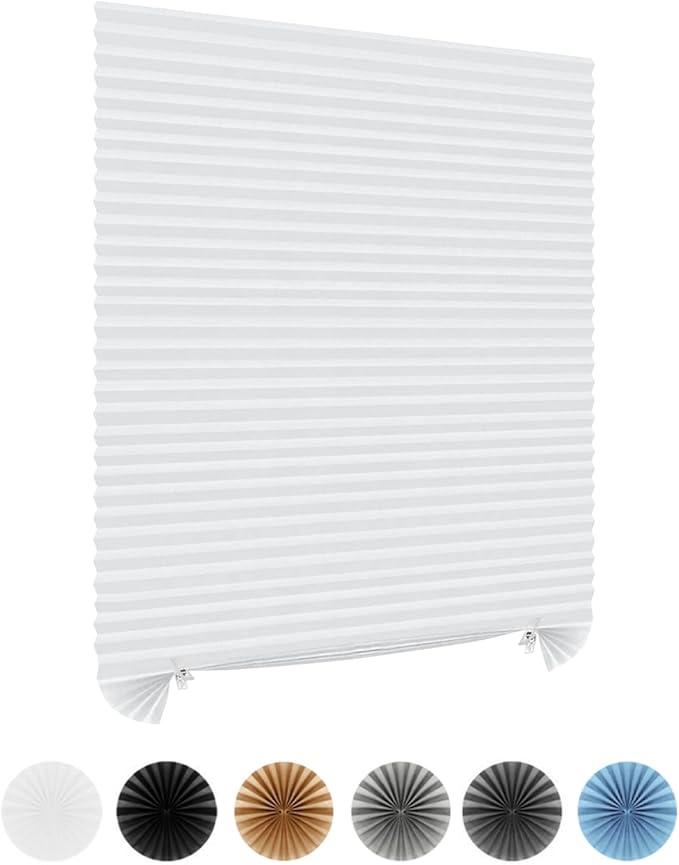 730 HOUSE - No-Drill Blackout Honeycomb Paper Blinds | Customizable Cut-to-Fit Window Shades (Available in Multiple Colors)