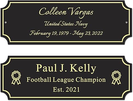 730 HOUSE - High-Quality Custom Memorial Plaque with Personalized Engraving
