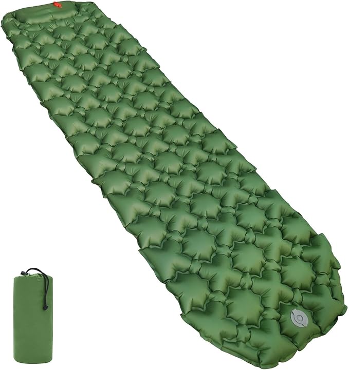 730 HOUSE - Ultralight Inflatable Sleeping Pad, Portable Waterproof Camping Mat for Hiking, Backpacking, and Outdoor Adventures with Storage Bag.