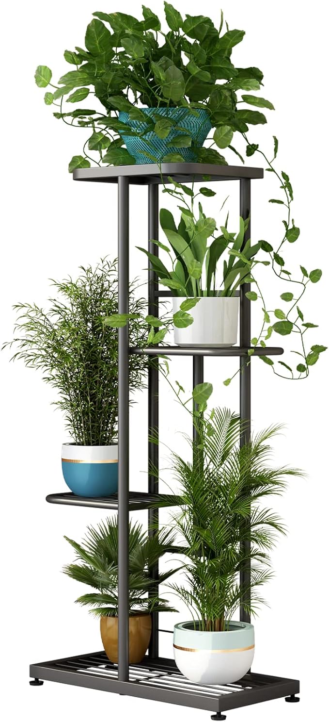 730 HOUSE - 4-Tier Metal Plant Stand | Multi-Functional Indoor and Outdoor Flower Pot Rack