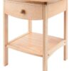 730 HOUSE - Minimalist Solid Wood Nightstand | Multi-Functional Single-Drawer Side Table