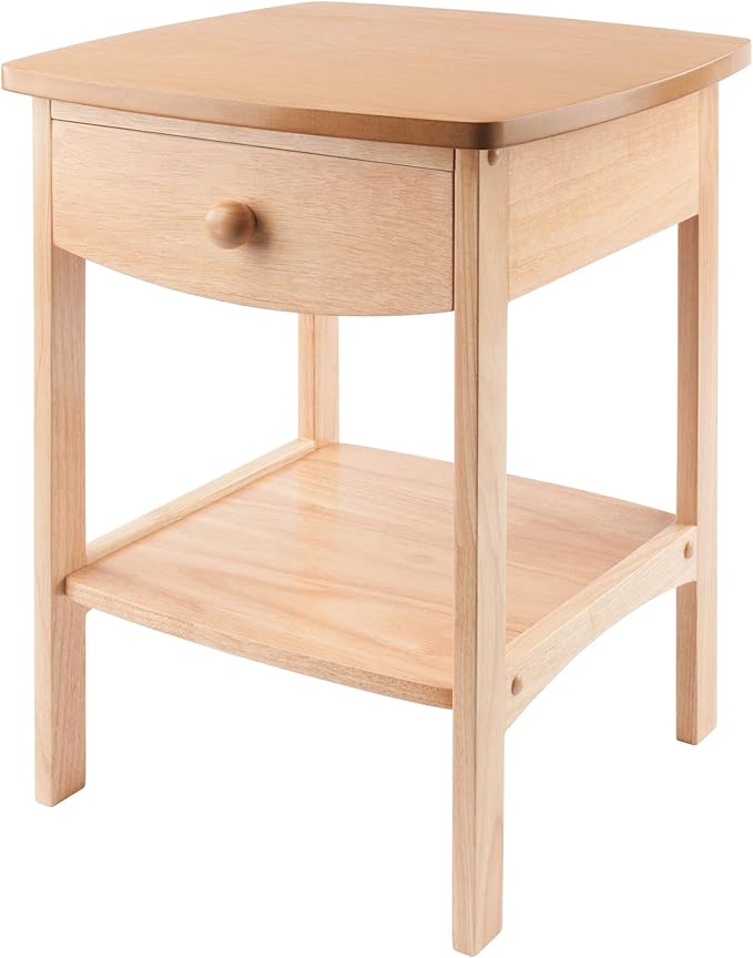 730 HOUSE - Minimalist Solid Wood Nightstand | Multi-Functional Single-Drawer Side Table