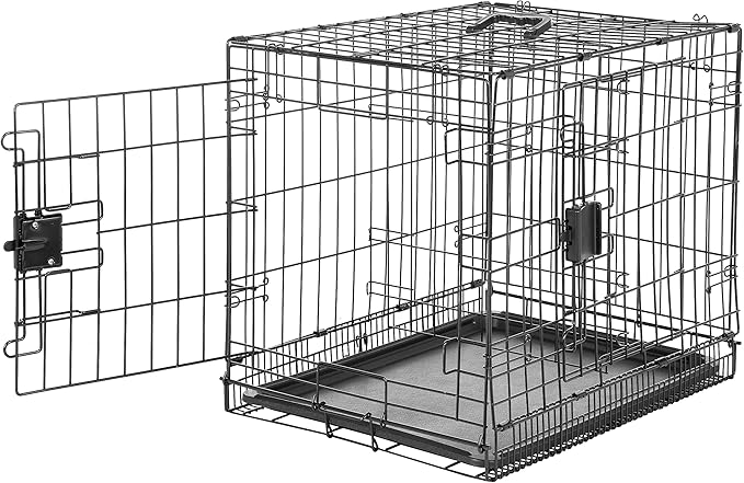 730 HOUSE - Foldable Metal Pet Crate | Double-Door Design with Removable Tray, Suitable for Small to Medium Pets